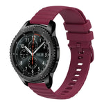 สายซิลิโคนลายจุดคลื่นสีพื้น 22mm สำหรับ Samsung Galaxy Watch3 45mm, สำหรับ Samsung Galaxy Watch 46mm, สำหรับ Samsung Gear S3 Classic, สำหรับ Samsung Gear S3 Frontier