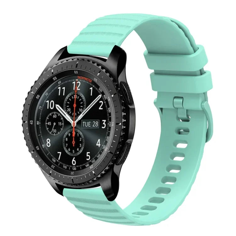 สายซิลิโคนลายจุดคลื่นสีพื้น 22mm สำหรับ Samsung Galaxy Watch3 45mm, สำหรับ Samsung Galaxy Watch 46mm, สำหรับ Samsung Gear S3 Classic, สำหรับ Samsung Gear S3 Frontier