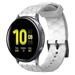 สายรัดนาฬิกาซิลิโคนลายฟุตบอลสีพื้นขนาด 20 มม., สำหรับ Samsung Galaxy Watch Active 2 ขนาด 44 มม., สำหรับ Samsung Galaxy Watch ขนาด 42 มม.