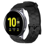 สายรัดนาฬิกาซิลิโคนลายฟุตบอลสีพื้นขนาด 20 มม., สำหรับ Samsung Galaxy Watch Active 2 ขนาด 44 มม., สำหรับ Samsung Galaxy Watch ขนาด 42 มม.