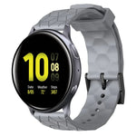 สายรัดนาฬิกาซิลิโคนลายฟุตบอลสีพื้นขนาด 20 มม., สำหรับ Samsung Galaxy Watch Active 2 ขนาด 44 มม., สำหรับ Samsung Galaxy Watch ขนาด 42 มม.