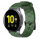 สายรัดนาฬิกาซิลิโคนลายฟุตบอลสีพื้นขนาด 20 มม., สำหรับ Samsung Galaxy Watch Active 2 ขนาด 44 มม., สำหรับ Samsung Galaxy Watch ขนาด 42 มม.