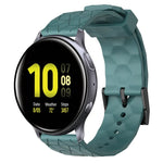 สายรัดนาฬิกาซิลิโคนลายฟุตบอลสีพื้นขนาด 20 มม., สำหรับ Samsung Galaxy Watch Active 2 ขนาด 44 มม., สำหรับ Samsung Galaxy Watch ขนาด 42 มม.