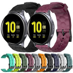 สายรัดนาฬิกาซิลิโคนลายฟุตบอลสีพื้นขนาด 20 มม., สำหรับ Samsung Galaxy Watch Active 2 ขนาด 44 มม., สำหรับ Samsung Galaxy Watch ขนาด 42 มม.