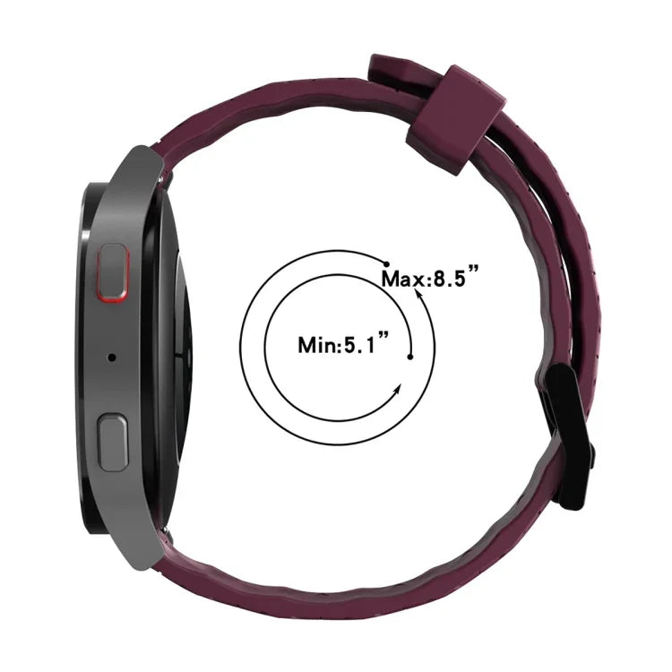 สายรัดนาฬิกาซิลิโคนลายฟุตบอลสีพื้นขนาด 20 มม., สำหรับ Samsung Galaxy Watch Active 2 ขนาด 44 มม., สำหรับ Samsung Galaxy Watch ขนาด 42 มม.