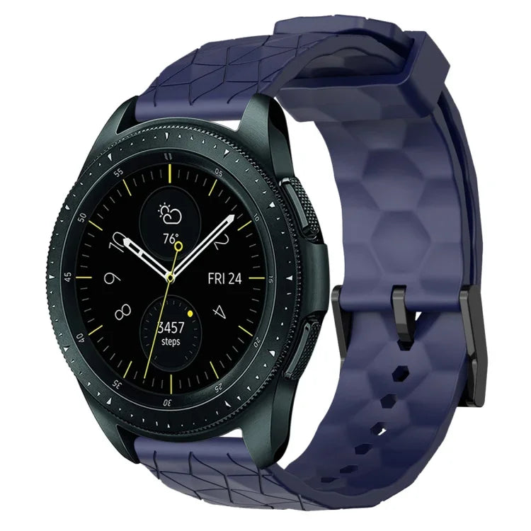 สายรัดนาฬิกาซิลิโคนลายฟุตบอลสีพื้นขนาด 20 มม., สำหรับ Samsung Galaxy Watch Active 2 ขนาด 44 มม., สำหรับ Samsung Galaxy Watch ขนาด 42 มม.