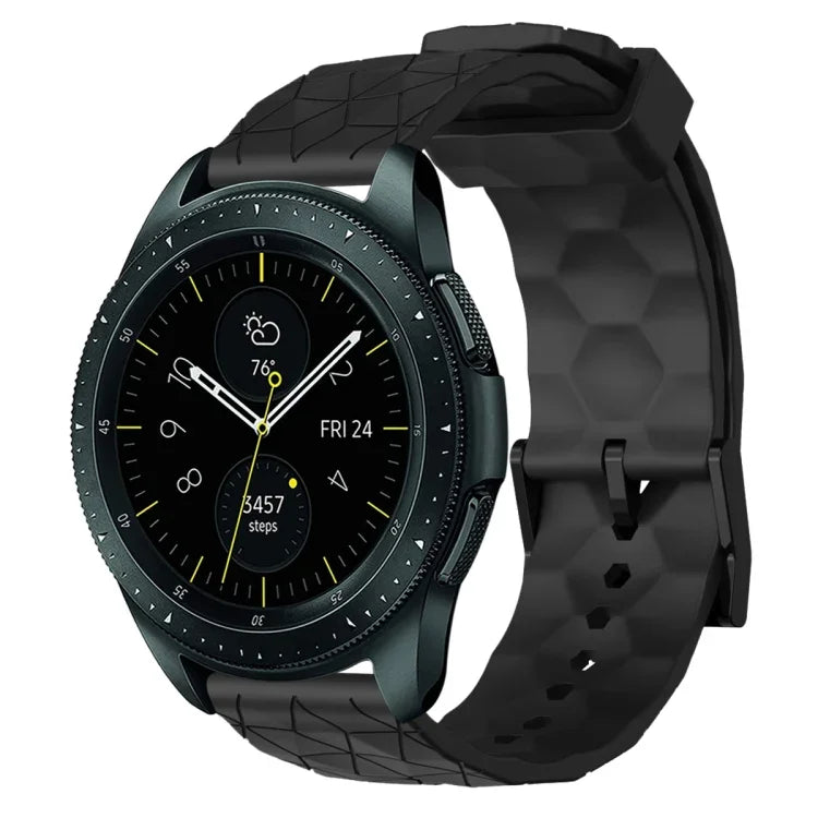 สายรัดนาฬิกาซิลิโคนลายฟุตบอลสีพื้นขนาด 20 มม., สำหรับ Samsung Galaxy Watch Active 2 ขนาด 44 มม., สำหรับ Samsung Galaxy Watch ขนาด 42 มม.