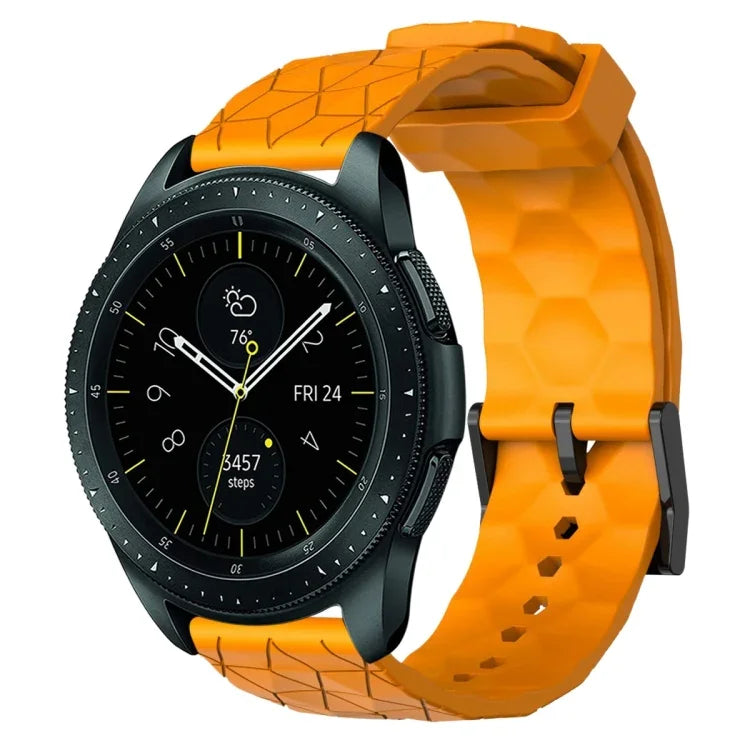 สายรัดนาฬิกาซิลิโคนลายฟุตบอลสีพื้นขนาด 20 มม., สำหรับ Samsung Galaxy Watch Active 2 ขนาด 44 มม., สำหรับ Samsung Galaxy Watch ขนาด 42 มม.
