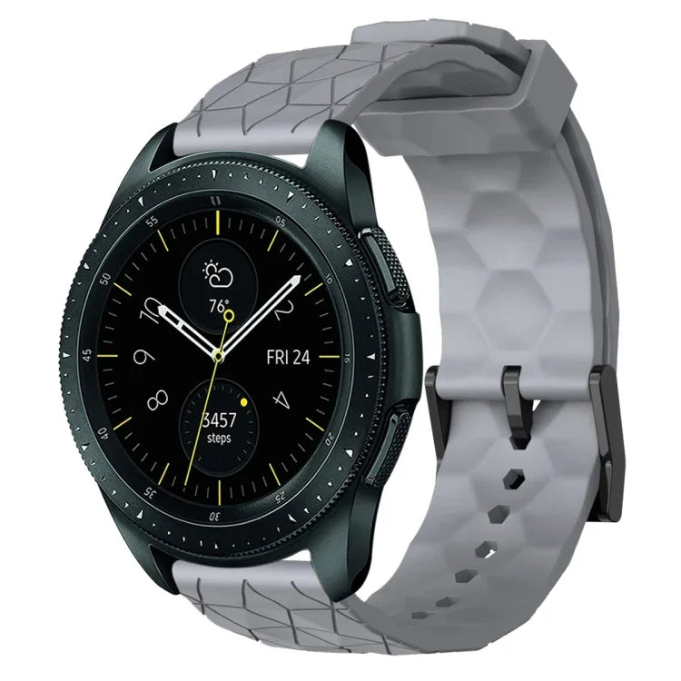 สายรัดนาฬิกาซิลิโคนลายฟุตบอลสีพื้นขนาด 20 มม., สำหรับ Samsung Galaxy Watch Active 2 ขนาด 44 มม., สำหรับ Samsung Galaxy Watch ขนาด 42 มม.