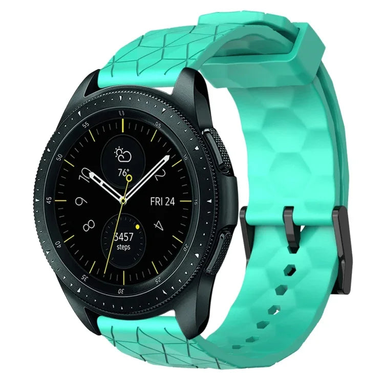 สายรัดนาฬิกาซิลิโคนลายฟุตบอลสีพื้นขนาด 20 มม., สำหรับ Samsung Galaxy Watch Active 2 ขนาด 44 มม., สำหรับ Samsung Galaxy Watch ขนาด 42 มม.