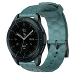 สายรัดนาฬิกาซิลิโคนลายฟุตบอลสีพื้นขนาด 20 มม., สำหรับ Samsung Galaxy Watch Active 2 ขนาด 44 มม., สำหรับ Samsung Galaxy Watch ขนาด 42 มม.