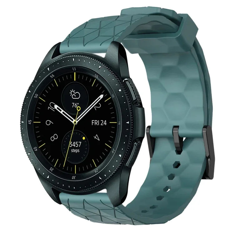 สายรัดนาฬิกาซิลิโคนลายฟุตบอลสีพื้นขนาด 20 มม., สำหรับ Samsung Galaxy Watch Active 2 ขนาด 44 มม., สำหรับ Samsung Galaxy Watch ขนาด 42 มม.