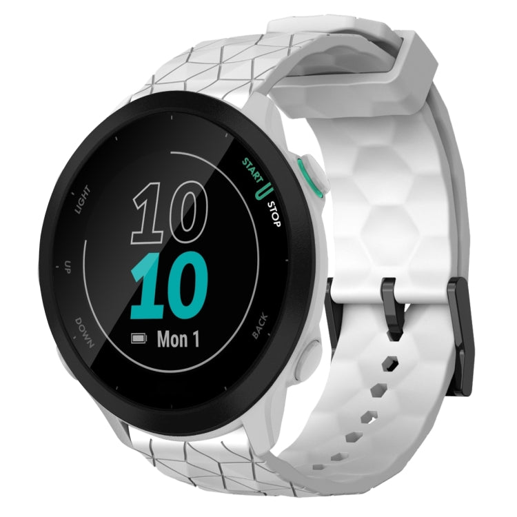 20mm Football Pattern Solid Color Silicone Watch Band, For Garmin Forerunner 55, For Garmin Venu, For Garmin Venu SQ, For Garminmove Luxe