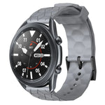 สายรัดนาฬิกาซิลิโคนลายฟุตบอลสีพื้นขนาด 22 มม., สำหรับ Samsung Galaxy Watch3 ขนาด 45 มม., สำหรับ Samsung Galaxy Watch ขนาด 46 มม., สำหรับ Samsung Gear S3 Classic, สำหรับ Samsung Gear S3 Frontier