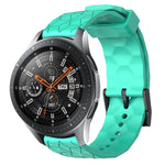 สายรัดนาฬิกาซิลิโคนลายฟุตบอลสีพื้นขนาด 22 มม., สำหรับ Samsung Galaxy Watch3 ขนาด 45 มม., สำหรับ Samsung Galaxy Watch ขนาด 46 มม., สำหรับ Samsung Gear S3 Classic, สำหรับ Samsung Gear S3 Frontier
