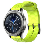 สายรัดนาฬิกาซิลิโคนลายฟุตบอลสีพื้นขนาด 22 มม., สำหรับ Samsung Galaxy Watch3 ขนาด 45 มม., สำหรับ Samsung Galaxy Watch ขนาด 46 มม., สำหรับ Samsung Gear S3 Classic, สำหรับ Samsung Gear S3 Frontier