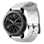 สายรัดนาฬิกาซิลิโคนลายฟุตบอลสีพื้นขนาด 22 มม., สำหรับ Samsung Galaxy Watch3 ขนาด 45 มม., สำหรับ Samsung Galaxy Watch ขนาด 46 มม., สำหรับ Samsung Gear S3 Classic, สำหรับ Samsung Gear S3 Frontier