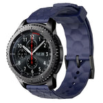 สายรัดนาฬิกาซิลิโคนลายฟุตบอลสีพื้นขนาด 22 มม., สำหรับ Samsung Galaxy Watch3 ขนาด 45 มม., สำหรับ Samsung Galaxy Watch ขนาด 46 มม., สำหรับ Samsung Gear S3 Classic, สำหรับ Samsung Gear S3 Frontier
