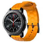 สายรัดนาฬิกาซิลิโคนลายฟุตบอลสีพื้นขนาด 22 มม., สำหรับ Samsung Galaxy Watch3 ขนาด 45 มม., สำหรับ Samsung Galaxy Watch ขนาด 46 มม., สำหรับ Samsung Gear S3 Classic, สำหรับ Samsung Gear S3 Frontier