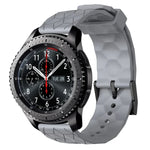 สายรัดนาฬิกาซิลิโคนลายฟุตบอลสีพื้นขนาด 22 มม., สำหรับ Samsung Galaxy Watch3 ขนาด 45 มม., สำหรับ Samsung Galaxy Watch ขนาด 46 มม., สำหรับ Samsung Gear S3 Classic, สำหรับ Samsung Gear S3 Frontier