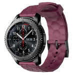 สายรัดนาฬิกาซิลิโคนลายฟุตบอลสีพื้นขนาด 22 มม., สำหรับ Samsung Galaxy Watch3 ขนาด 45 มม., สำหรับ Samsung Galaxy Watch ขนาด 46 มม., สำหรับ Samsung Gear S3 Classic, สำหรับ Samsung Gear S3 Frontier