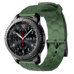 สายรัดนาฬิกาซิลิโคนลายฟุตบอลสีพื้นขนาด 22 มม., สำหรับ Samsung Galaxy Watch3 ขนาด 45 มม., สำหรับ Samsung Galaxy Watch ขนาด 46 มม., สำหรับ Samsung Gear S3 Classic, สำหรับ Samsung Gear S3 Frontier