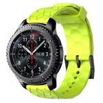 สายรัดนาฬิกาซิลิโคนลายฟุตบอลสีพื้นขนาด 22 มม., สำหรับ Samsung Galaxy Watch3 ขนาด 45 มม., สำหรับ Samsung Galaxy Watch ขนาด 46 มม., สำหรับ Samsung Gear S3 Classic, สำหรับ Samsung Gear S3 Frontier