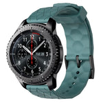 สายรัดนาฬิกาซิลิโคนลายฟุตบอลสีพื้นขนาด 22 มม., สำหรับ Samsung Galaxy Watch3 ขนาด 45 มม., สำหรับ Samsung Galaxy Watch ขนาด 46 มม., สำหรับ Samsung Gear S3 Classic, สำหรับ Samsung Gear S3 Frontier