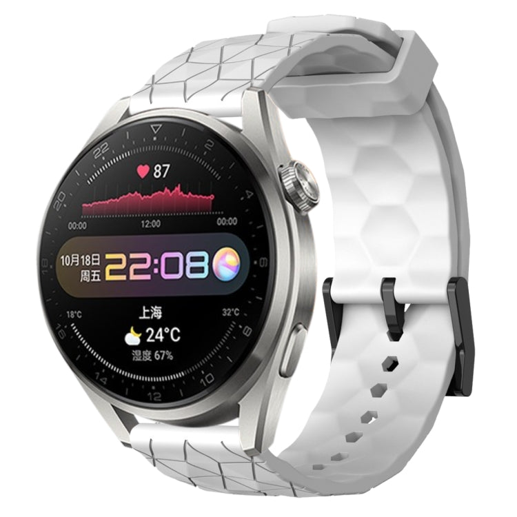 22mm Football Pattern Solid Color Silicone Watch Band, For Huawei Watch 3 Pro, For Huawei GT2 Pro, For Huawei Watch GT 2E, For Huawei GT2 46mm