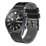 สายซิลิโคนสองสีเจาะรู 22mm สำหรับ Samsung Galaxy Watch3 45mm, สำหรับ Samsung Galaxy Watch 46mm, สำหรับ Samsung Gear S3 Classic, สำหรับ Samsung Gear S3 Frontier
