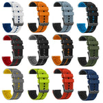 สายซิลิโคนสองสีเจาะรู 22mm สำหรับ Samsung Galaxy Watch3 45mm, สำหรับ Samsung Galaxy Watch 46mm, สำหรับ Samsung Gear S3 Classic, สำหรับ Samsung Gear S3 Frontier