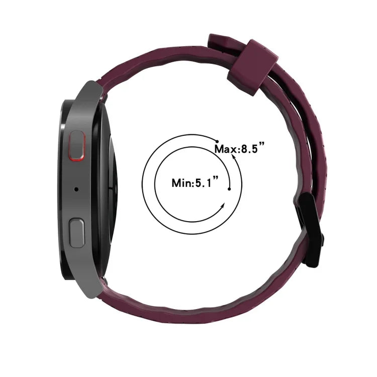 สายซิลิโคนสองสีเจาะรู 22mm สำหรับ Samsung Galaxy Watch3 45mm, สำหรับ Samsung Galaxy Watch 46mm, สำหรับ Samsung Gear S3 Classic, สำหรับ Samsung Gear S3 Frontier