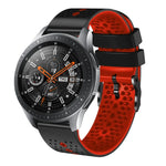 สายซิลิโคนสองสีเจาะรู 22mm สำหรับ Samsung Galaxy Watch3 45mm, สำหรับ Samsung Galaxy Watch 46mm, สำหรับ Samsung Gear S3 Classic, สำหรับ Samsung Gear S3 Frontier