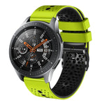 สายซิลิโคนสองสีเจาะรู 22mm สำหรับ Samsung Galaxy Watch3 45mm, สำหรับ Samsung Galaxy Watch 46mm, สำหรับ Samsung Gear S3 Classic, สำหรับ Samsung Gear S3 Frontier