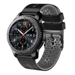 สายซิลิโคนสองสีเจาะรู 22mm สำหรับ Samsung Galaxy Watch3 45mm, สำหรับ Samsung Galaxy Watch 46mm, สำหรับ Samsung Gear S3 Classic, สำหรับ Samsung Gear S3 Frontier