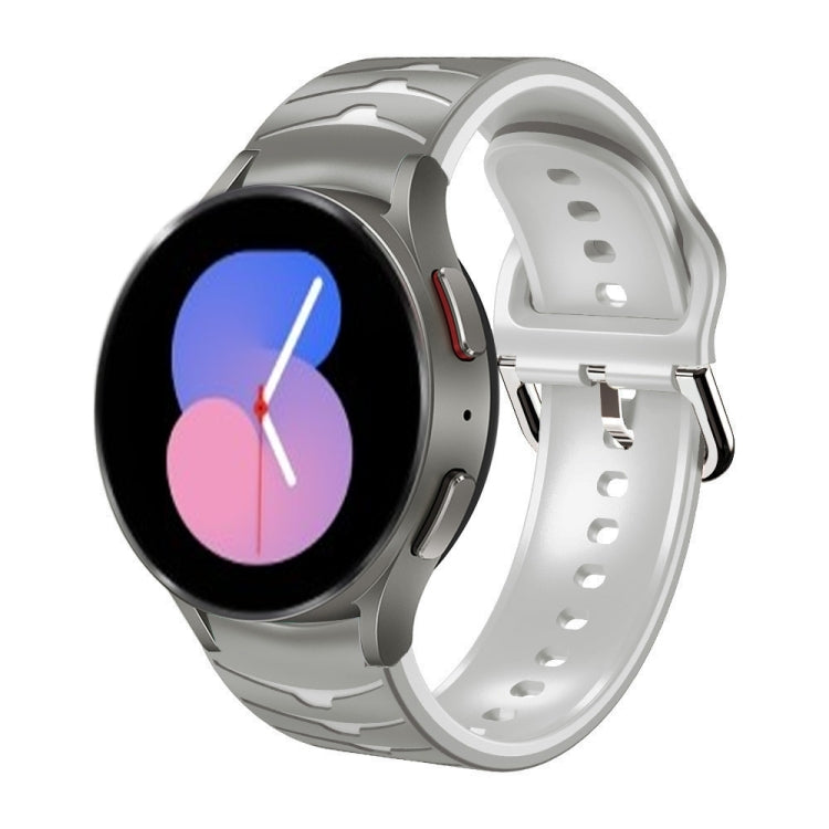 Curved Texture Silicone Watch Band, For Samsung Galaxy Watch 5 44mm, For Samsung Galaxy Watch 5 40mm, For Samsung Galaxy Watch 5 Pro 45mm
