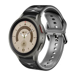 Curved Texture Silicone Watch Band, For Samsung Galaxy Watch 5 44mm, For Samsung Galaxy Watch 5 40mm, For Samsung Galaxy Watch 5 Pro 45mm