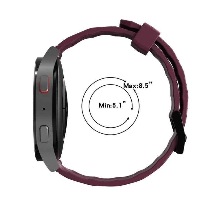 Curved Texture Silicone Watch Band, For Samsung Galaxy Watch 4 44mm, For Samsung Galaxy Watch 4 40mm, For Samsung  Galaxy Watch 4 Classic 42mm
