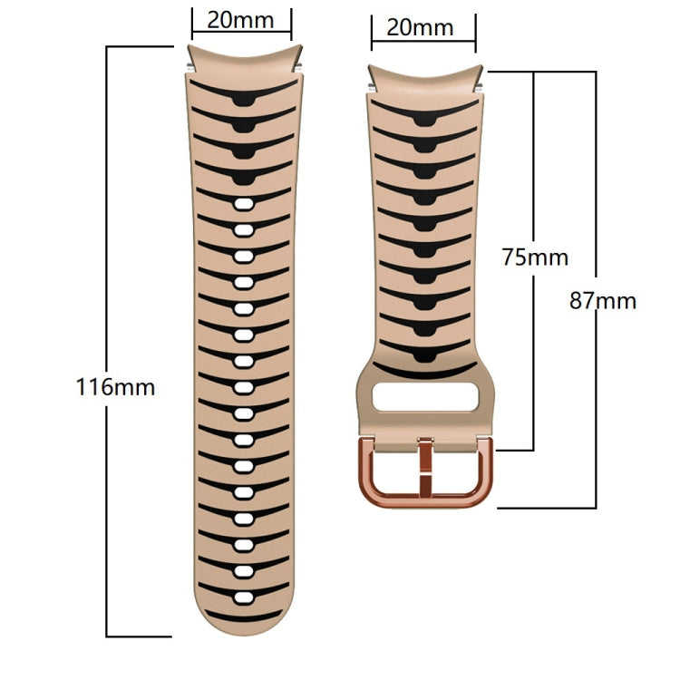 Curved Texture Silicone Watch Band, For Samsung Galaxy Watch 4 44mm, For Samsung Galaxy Watch 4 40mm, For Samsung  Galaxy Watch 4 Classic 42mm