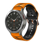 สายรัดนาฬิกาซิลิโคนลายโค้ง สำหรับ Samsung Galaxy Watch 4 Classic 46mm