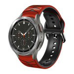 สายรัดนาฬิกาซิลิโคนลายโค้ง สำหรับ Samsung Galaxy Watch 4 Classic 46mm