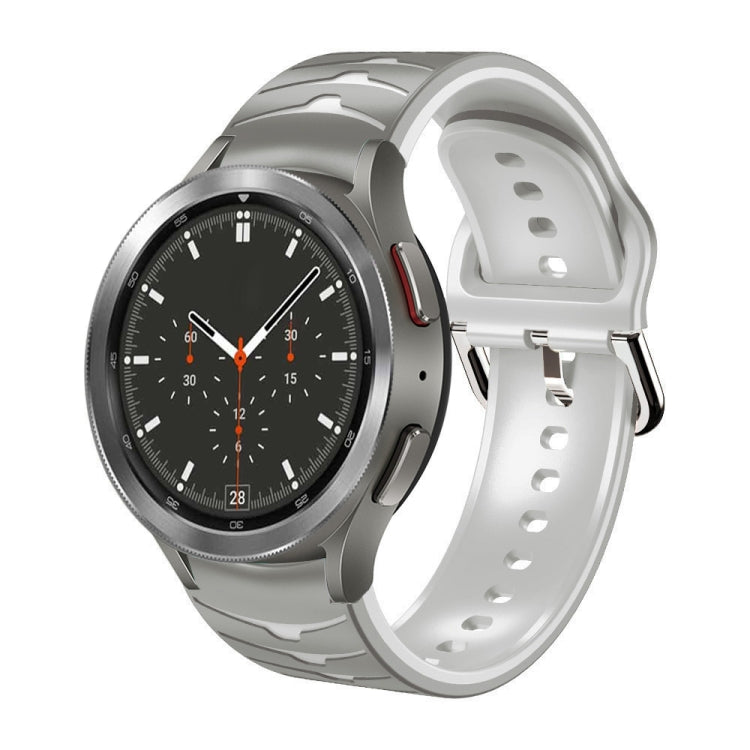 สายรัดนาฬิกาซิลิโคนลายโค้ง สำหรับ Samsung Galaxy Watch 4 Classic 46mm