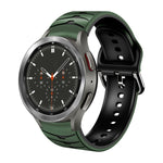 สายรัดนาฬิกาซิลิโคนลายโค้ง สำหรับ Samsung Galaxy Watch 4 Classic 46mm