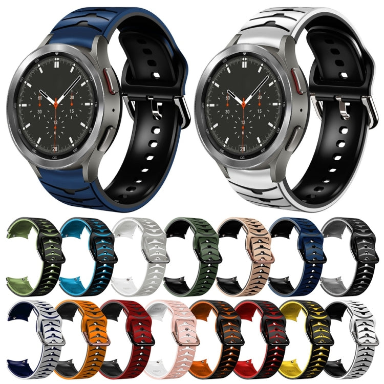 สายรัดนาฬิกาซิลิโคนลายโค้ง สำหรับ Samsung Galaxy Watch 4 Classic 46mm