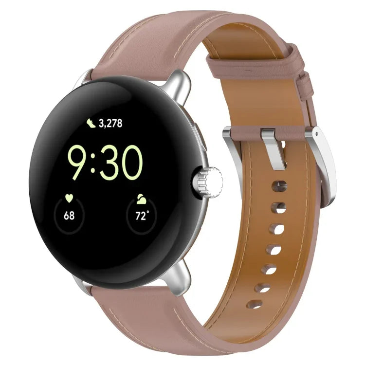สายหนังปั๊มลายเย็บ สำหรับ Google Pixel Watch 4 / 3 / 2 / 1 41 มม.