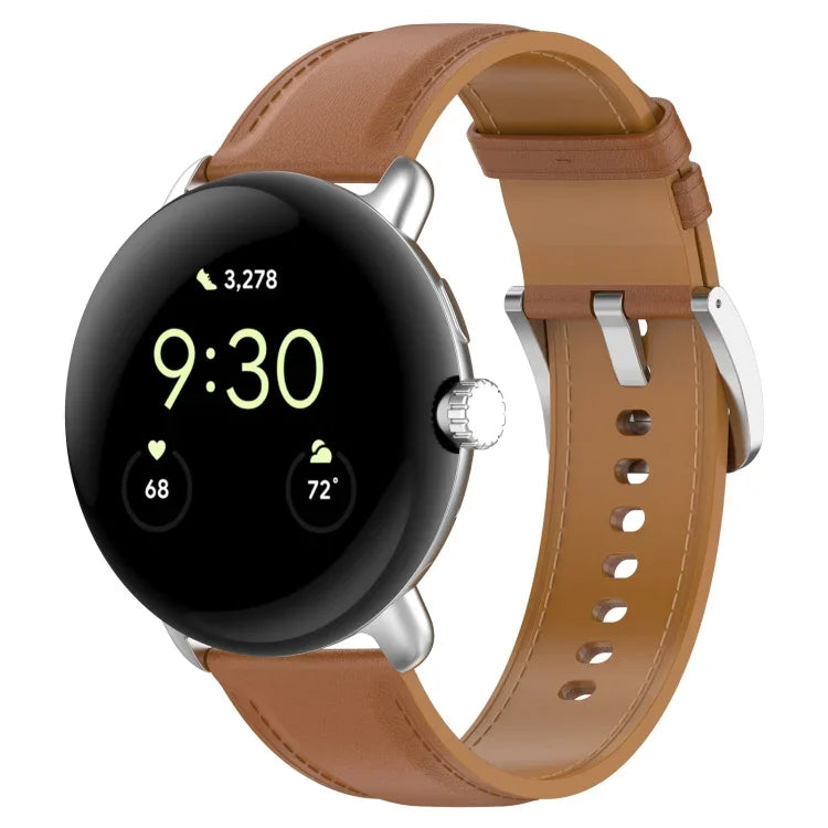สายหนังปั๊มลายเย็บ สำหรับ Google Pixel Watch 4 / 3 / 2 / 1 41 มม.