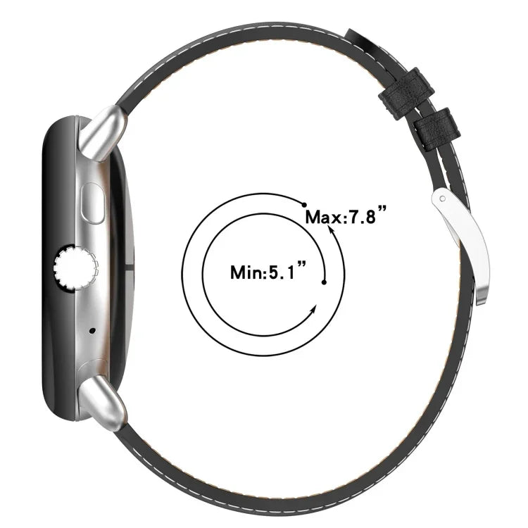 สายหนังปั๊มลายเย็บ สำหรับ Google Pixel Watch 4 / 3 / 2 / 1 41 มม.