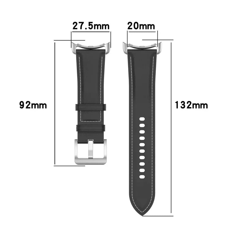 สายหนังปั๊มลายเย็บ สำหรับ Google Pixel Watch 4 / 3 / 2 / 1 41 มม.