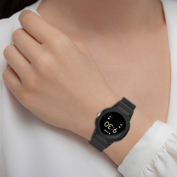 Integrated Fully Enclosed Silicone Watch Band, For Google Pixel Watch