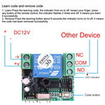 สวิตช์รีโมทคอนโทรลไร้สาย RF 12V 10A 1 ช่องรีเลย์